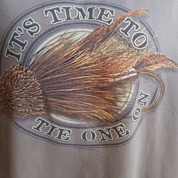 Large Vintage T-shirt Buckwear Beer Farmer Joke Tultex "Its Time To Tie One On" - Picture 2 of 6